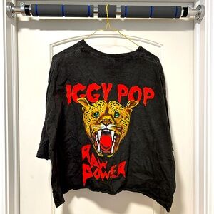 UO Cropped Iggy Pop Rock T-Shirt NWOT